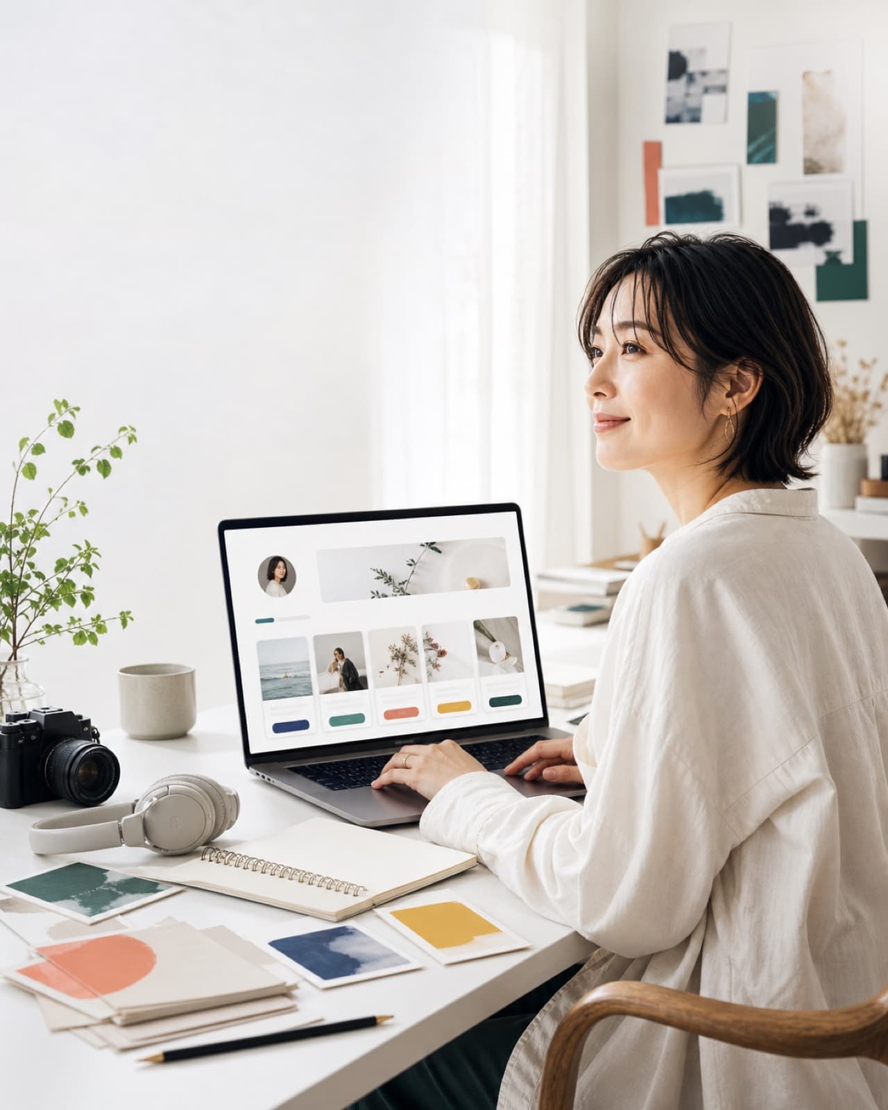 明るい制作スタジオでコンテンツを作るCreatorのイメージ